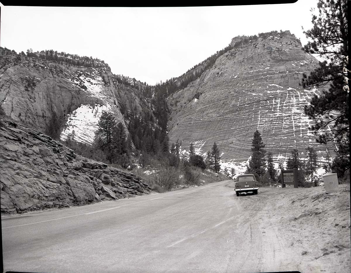 Location of parking area and wayside: Checkerboard Mesa.