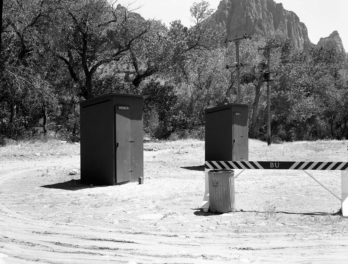 Emergency comfort station installed in overflow area, South Campground.