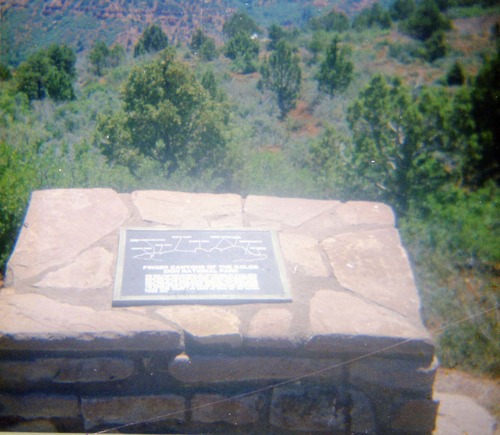 Color photos of trailside exhibits.