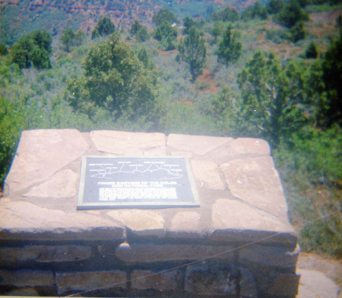 Color photos of trailside exhibits.