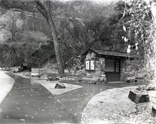 Display at Temple of Sinawava - Gateway to the Narrows Trailhead.