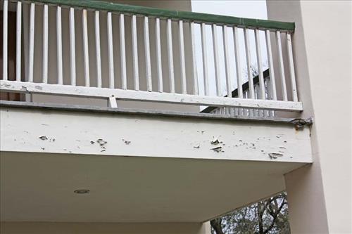Peeling Paint on the Melrose Kitchen and Dairy Dependencies, January 2012