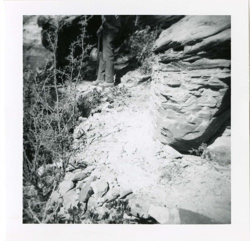 Hidden Canyon trail damage and repairs.