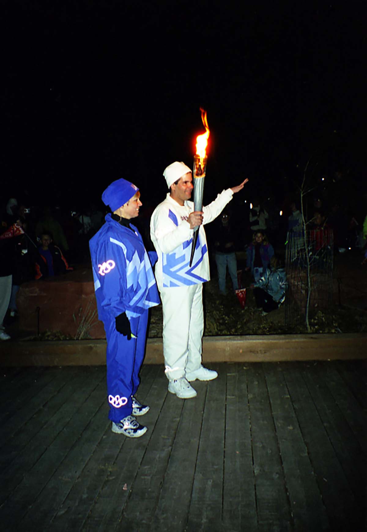Color Photos of the ceremony surrounding the Olympic Torch passing through Zion.