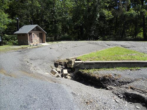 Hurricane Irene Damage to Bushkill Meeting Center in August 2011