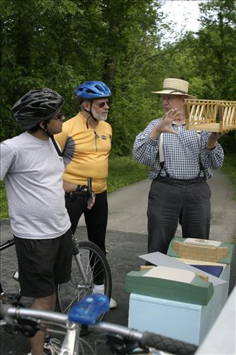 Costumed Volunteer at Station Road