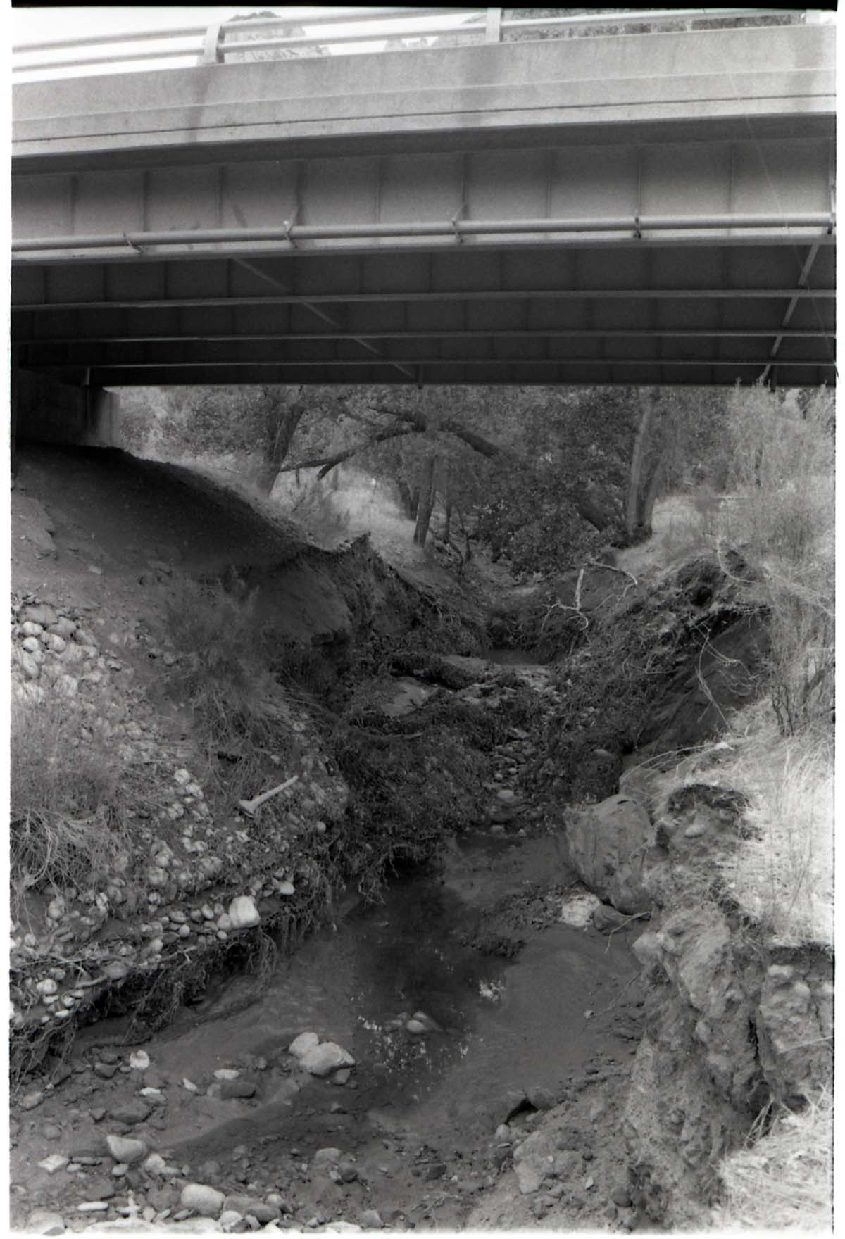 BW Photos of the damage from the Oak Creek flash flood of 1989.