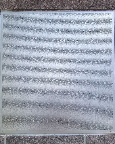 11th Regiment, United States Colored Troops Memorial Plaques at African American Civil War Memorial in May 2005