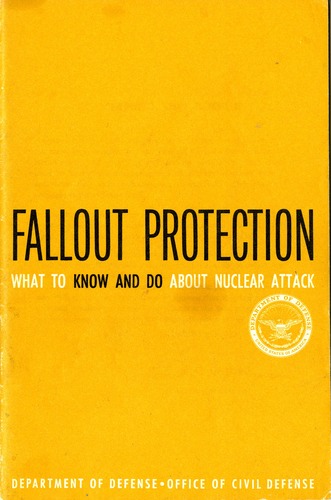 Bright yellow cover of brochure with printed title