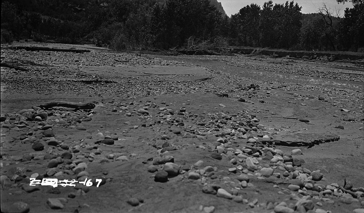 Virgin River bed after flood.