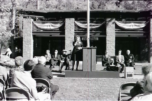 BW Photos of the Zion Lodge Rededication Ceremony.