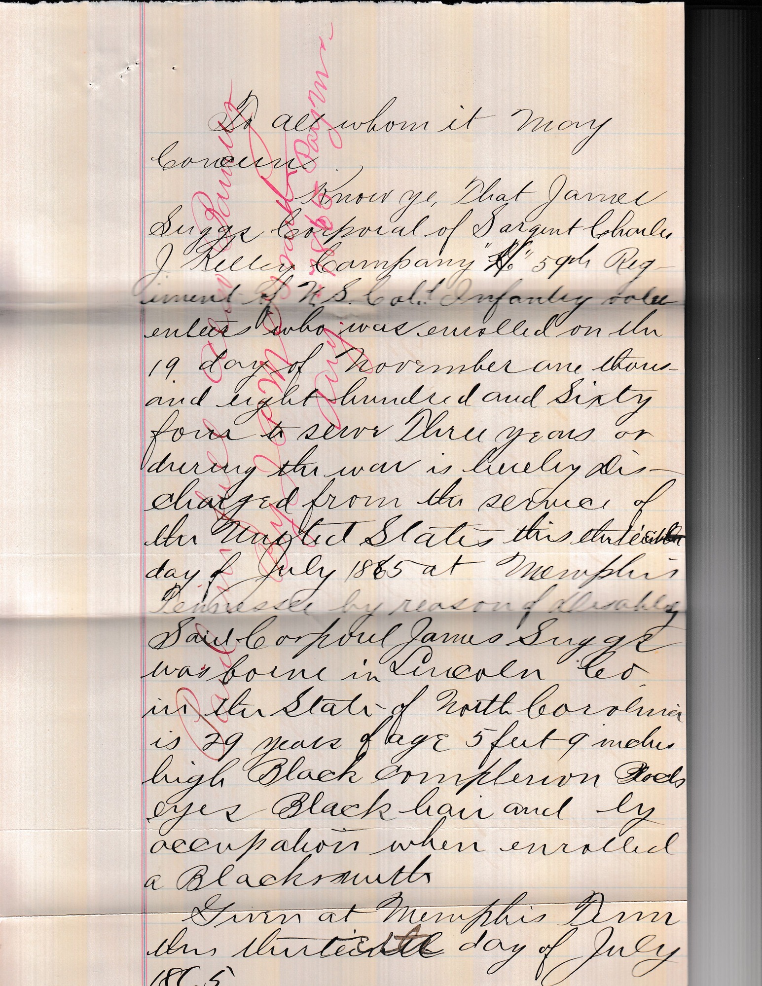 Scanned image of form. See description for text.