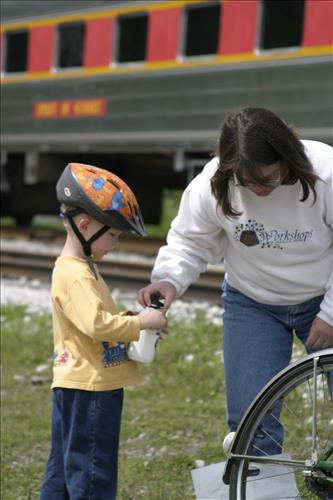 Cuyahoga Valley Scenic Railroad, Bikers Waiting to Board Train