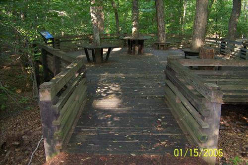 Piedmont Forest Trail deck at Prince William Forest Park in September 2009