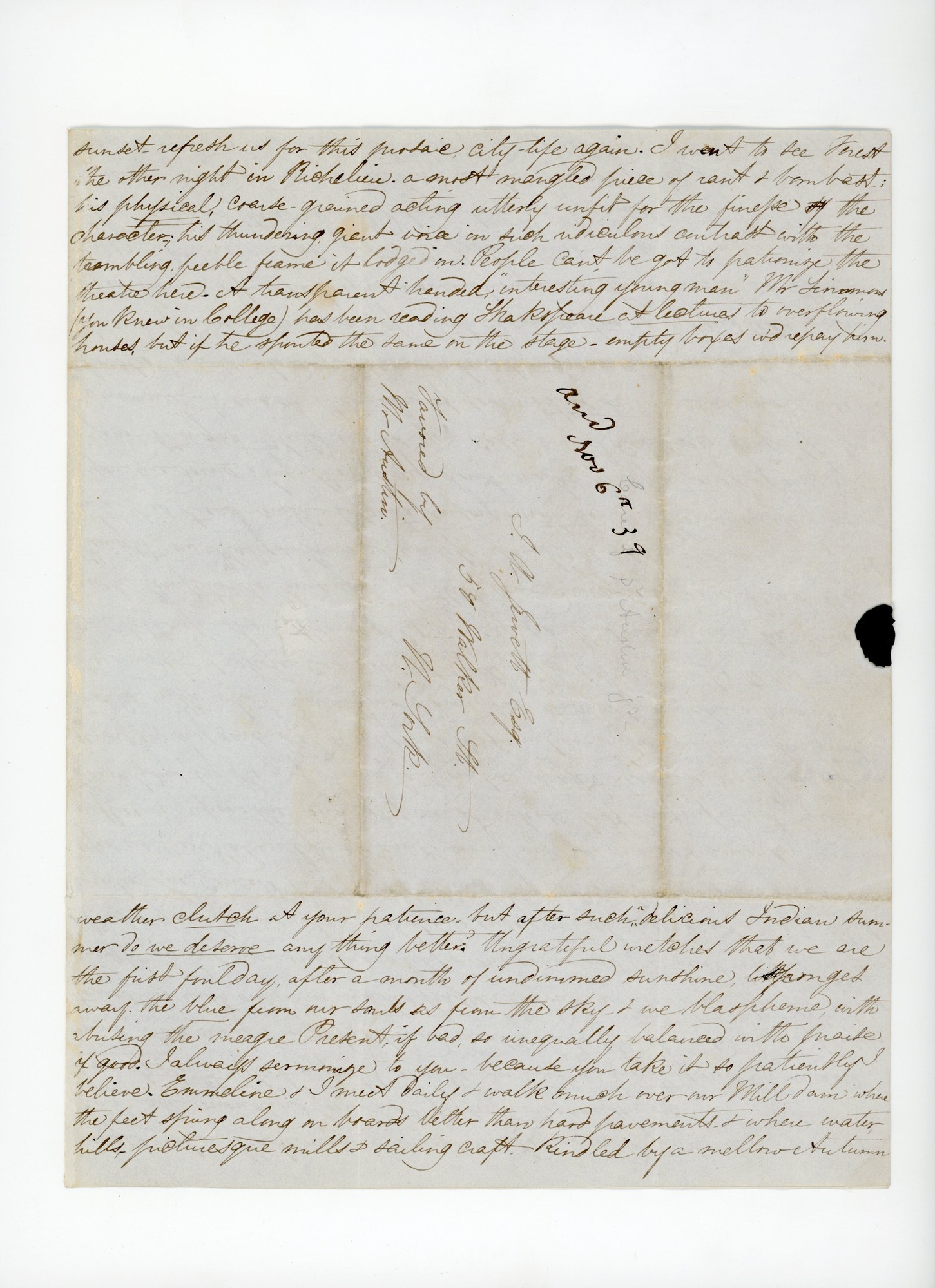 Manuscript letter