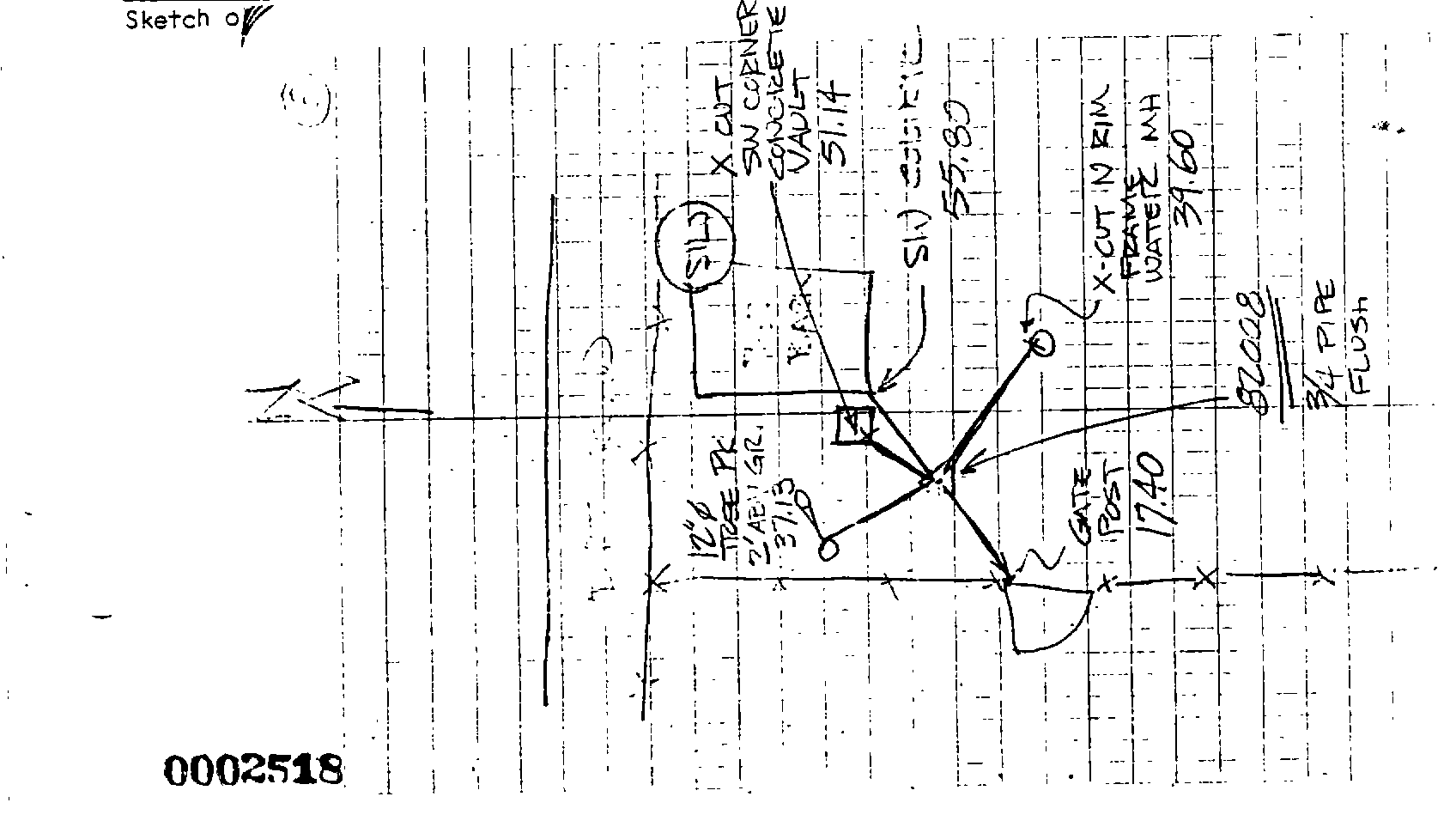 00002518 Survey Monumentation Sketch