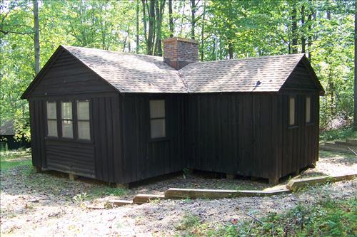 Rehabilitate historic cabin building 65 in camp Mawavi (Camp 2) at Prince William Forest Park in September 2011