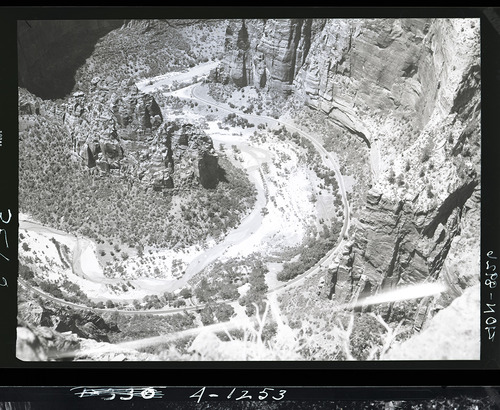Weeping Rock, view of the Organ from top of Cable Mountain.