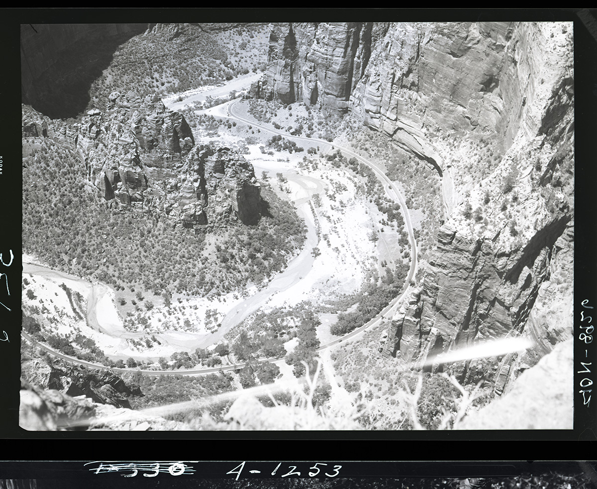 Weeping Rock, view of the Organ from top of Cable Mountain.