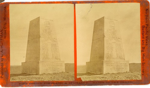 Northern Pacific Views- Badland and Big Horn Scenery: Custer Monument