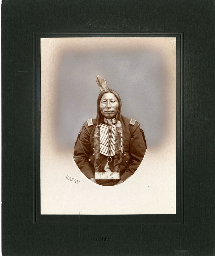 Crow King in an Army Jacket and Bone Breast Plate