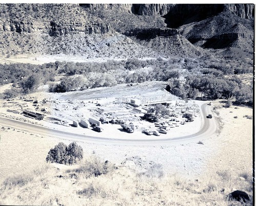 General overview of Mission 66 Visitor Center and Museum construction.