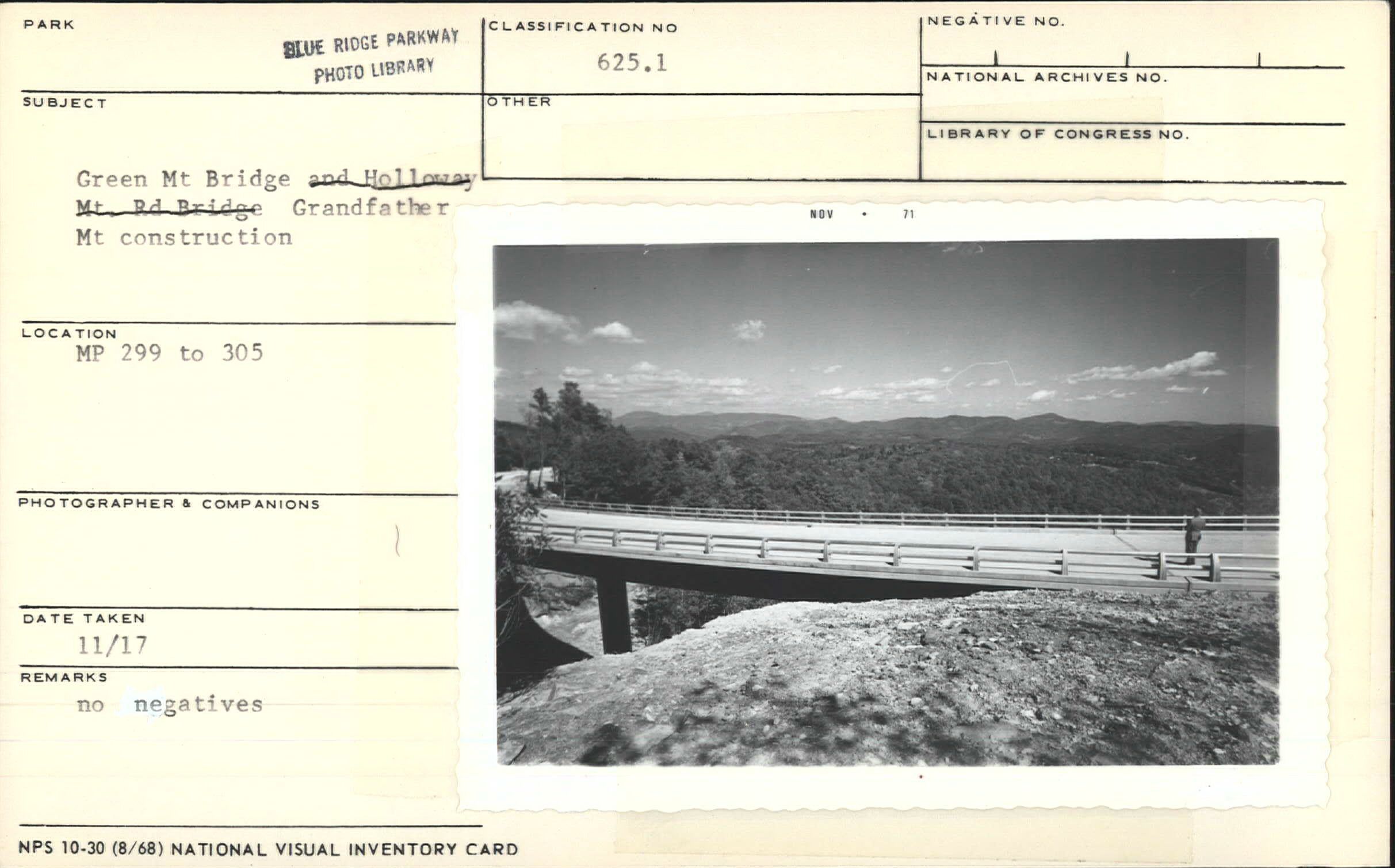 Green Mountain Creek Bridge, part of Grandfather Mountain construction