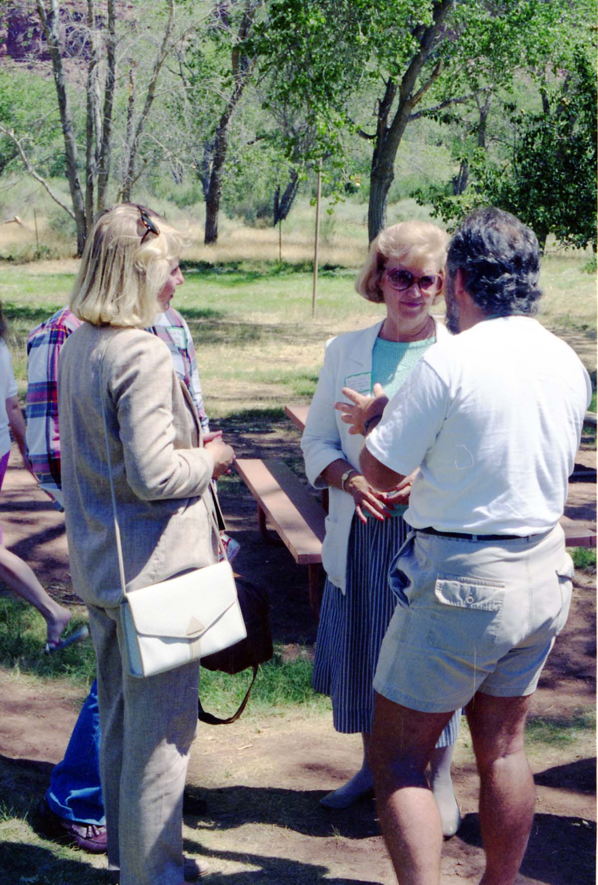 Color Photos of the parks 72nd anniversary celebrations- cake cutting, barbecue, speakers.