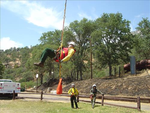 Short-haul training, Ash Mountain Helibase, Sequoia and Kings Canyon National Parks, summers 2003-2004