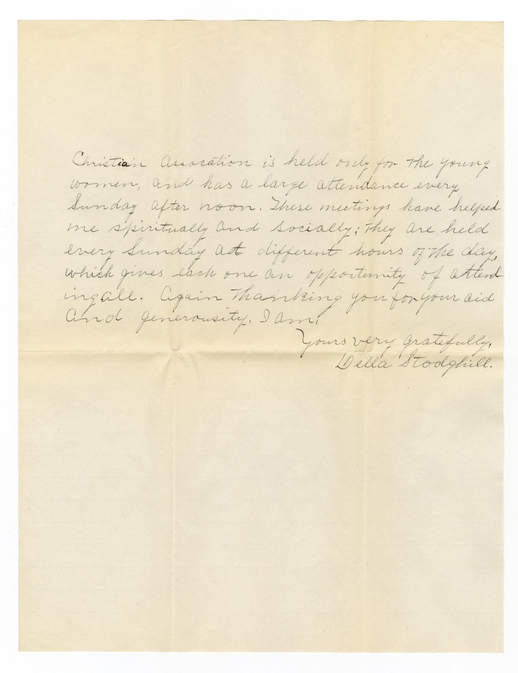 Manuscript letter