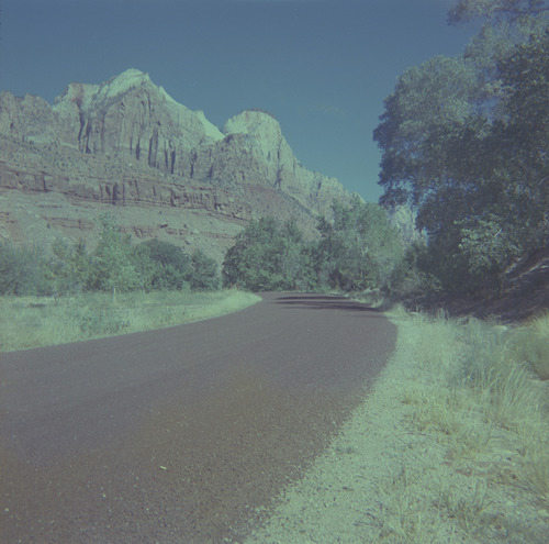Chipsealing of Zion roads.