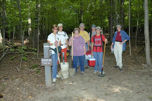 Volunteers repair trail in Cuyahoga Valley National Park