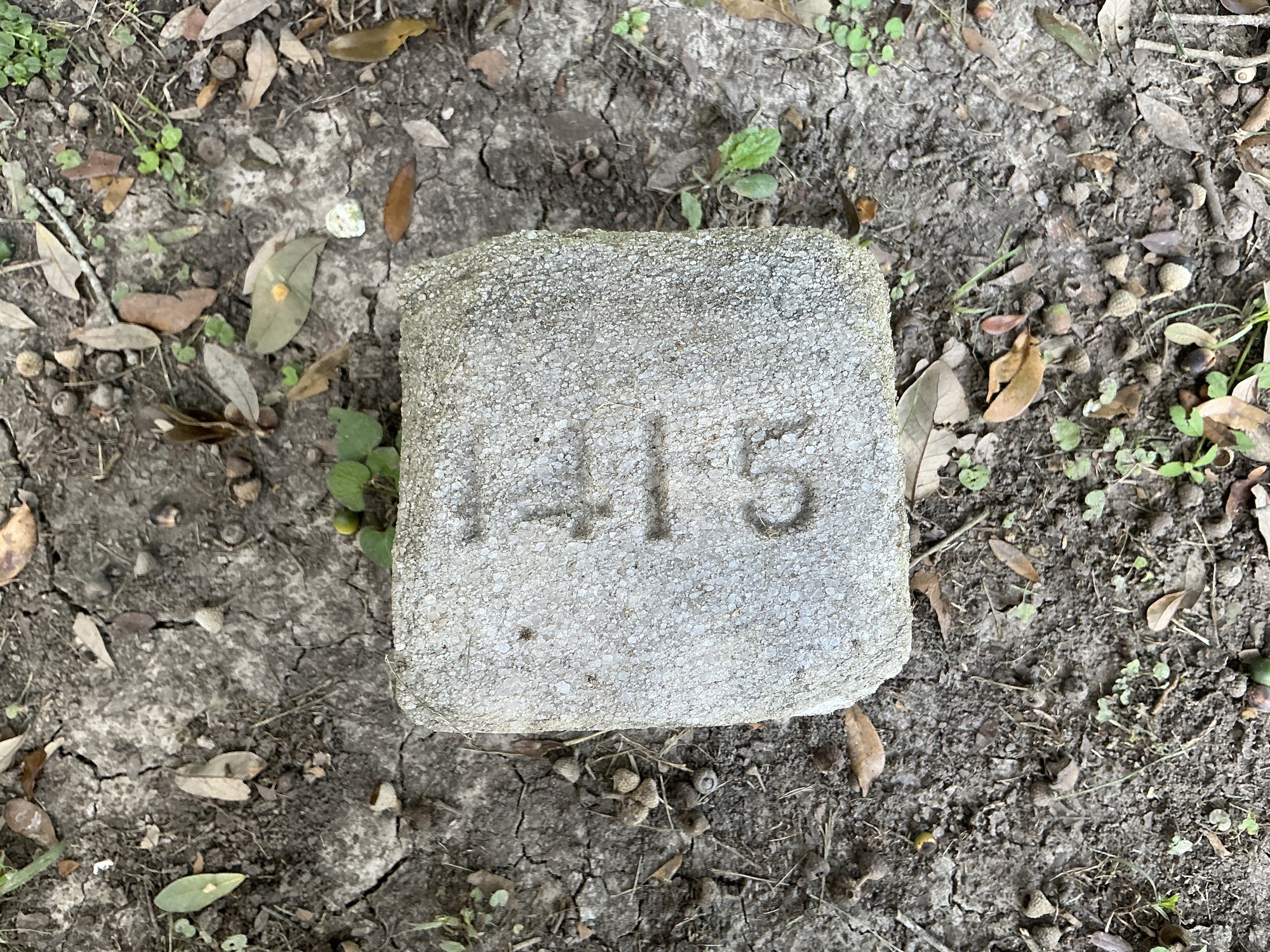 Top of flat marble marker