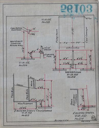 56103.LB--clearance sketches--Structures less than 8 feet from center line of track or less than 22 feet above top of rail [Group 02]