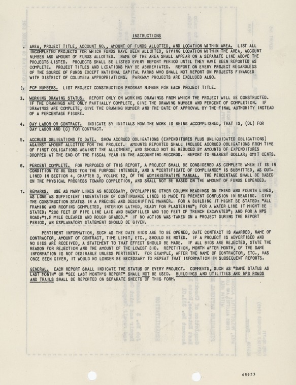 (Reverse) Monthly Progress Report on Physical Improvements or Minor Roads and Trails