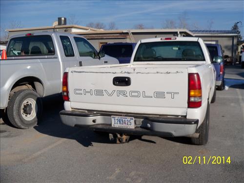 2001 Chevy truck 4x2 at Harpers Ferry NHP in February 2014