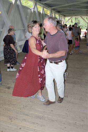 Everett Road Covered Bridge contra dancers 1