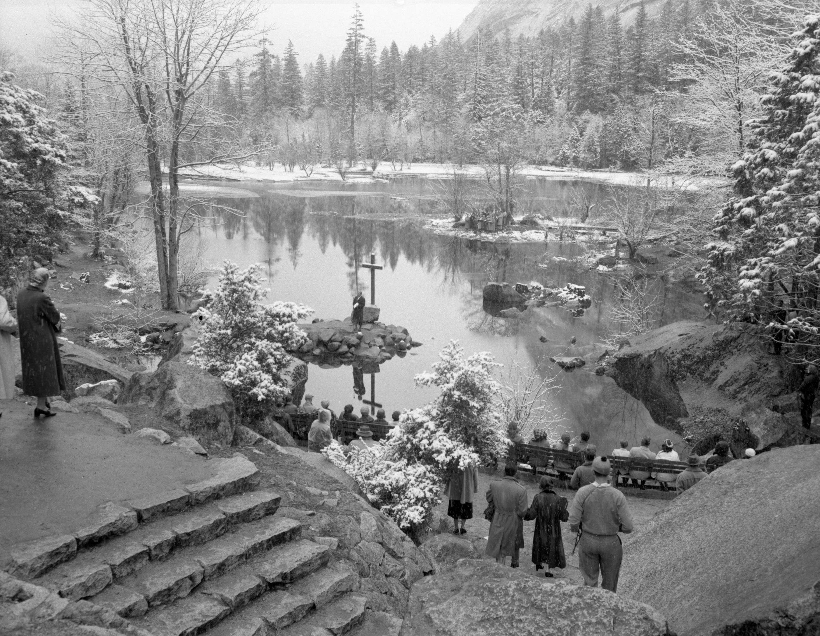 Mirror Lake on Easter Sunday.
