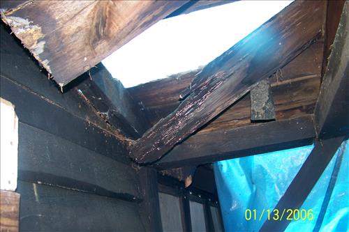 Restoration work on historic staff quarters at camp 1 in Prince william Forest Park.