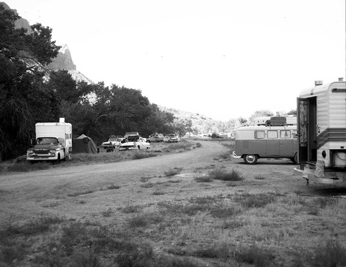 Camping overflow in South Campground east, along river.