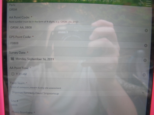 GRSM Accuracy Assessment. Plot Code: GRSM_AA_0808_1