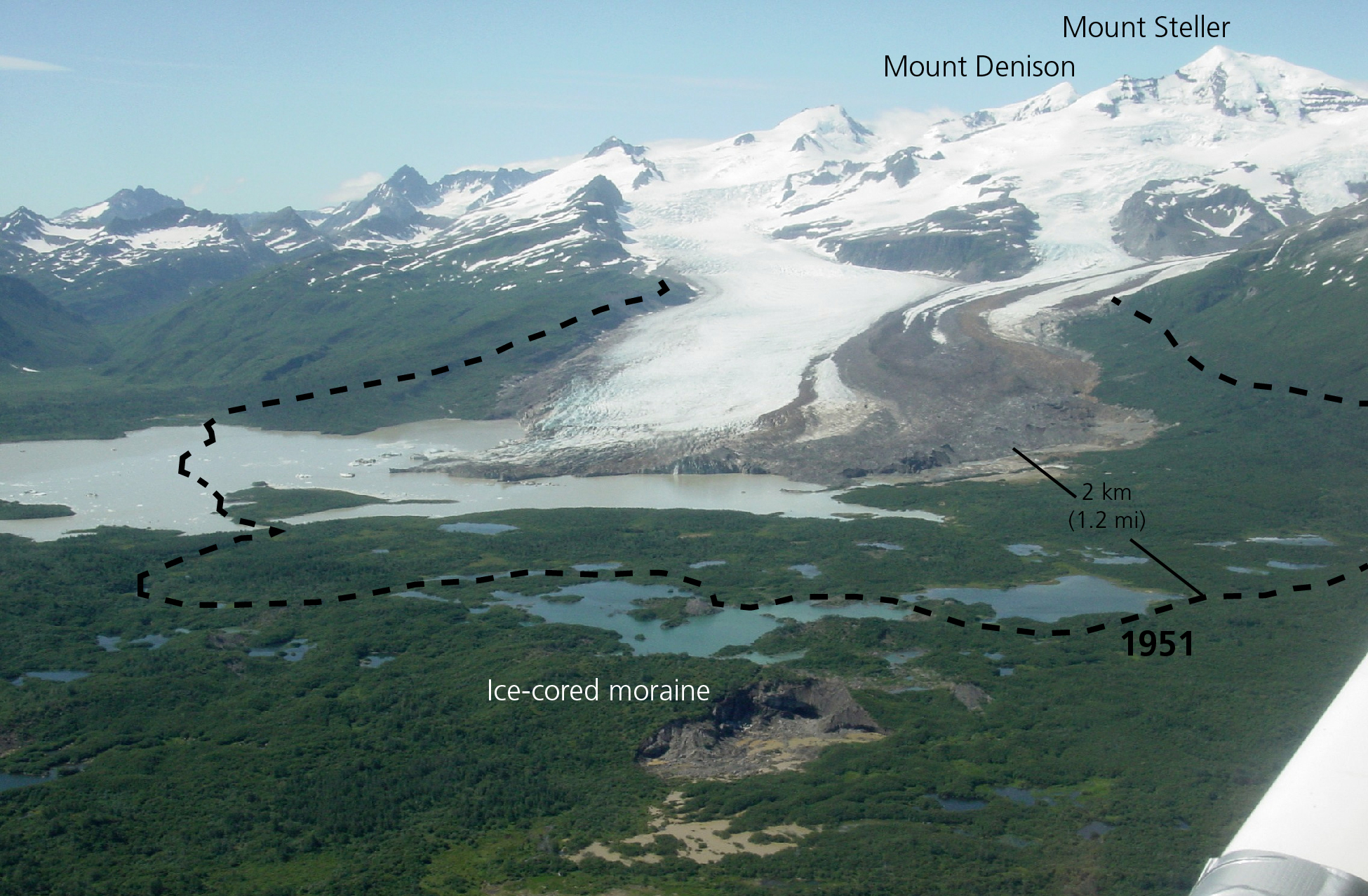 Photograph of Hallo Glacier in 2007. 