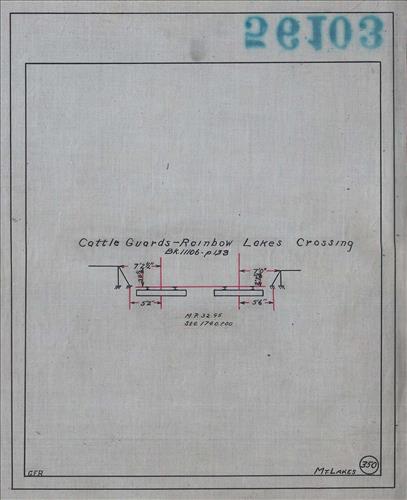 56103.LB--clearance sketches--Structures less than 8 feet from center line of track or less than 22 feet above top of rail [Group 11]