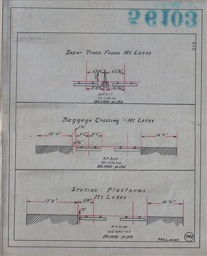 56103.LB--clearance sketches--Structures less than 8 feet from center line of track or less than 22 feet above top of rail [Group 11]