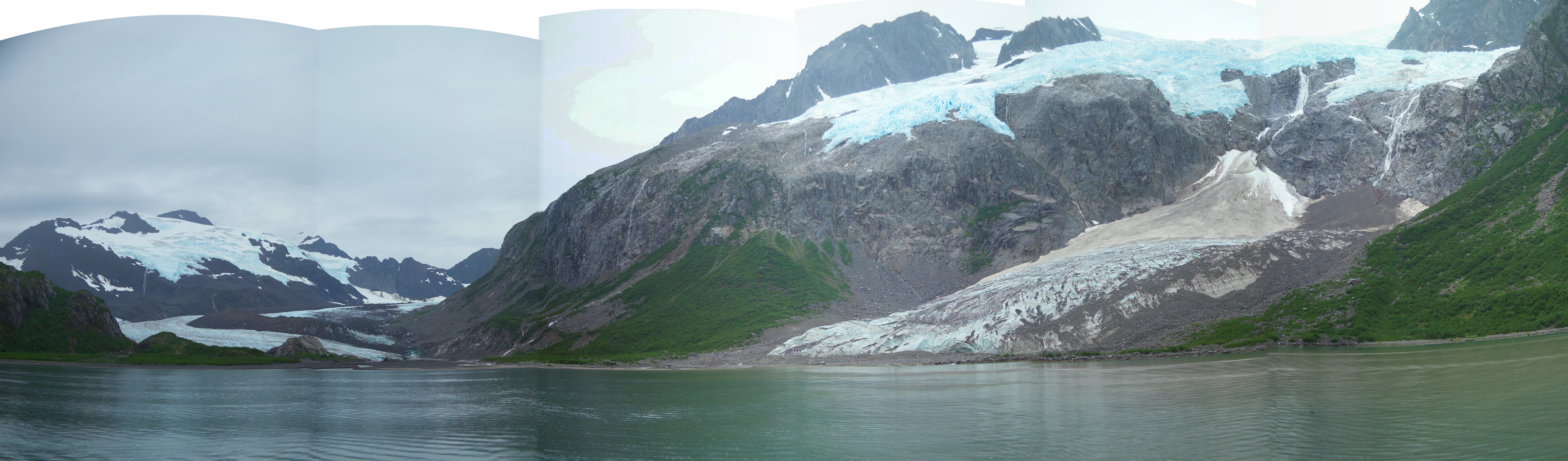 Panoramic photo of glacier in Northwestern Fjord 2005
