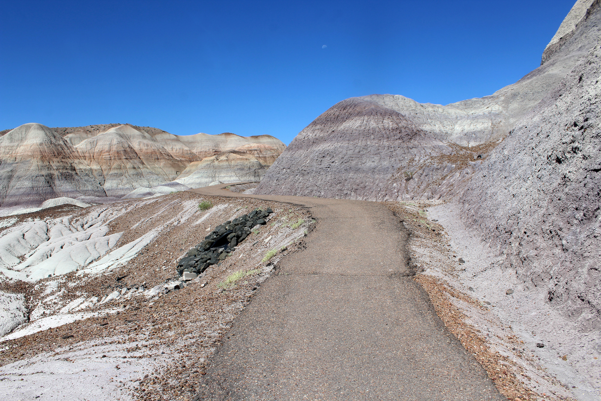 Trail following the base of the blue banded badlands