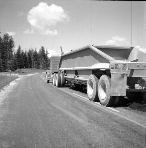 BW Photos of road repairs at Cedar Breaks.