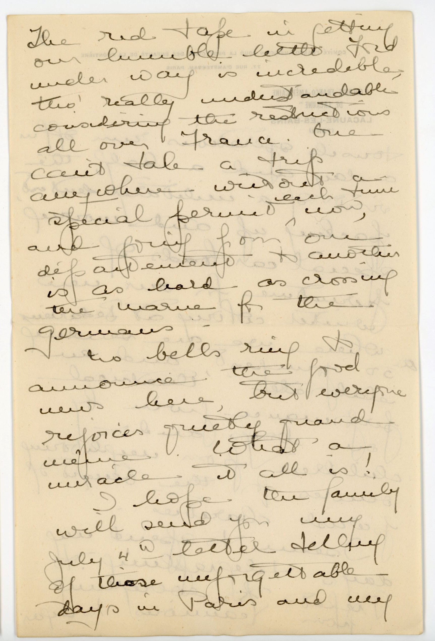 Manuscript letter