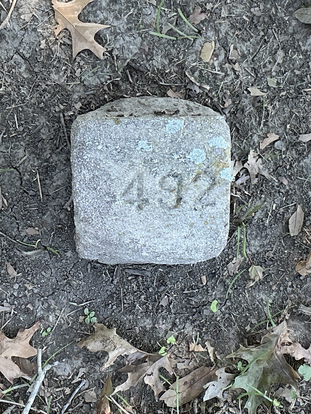 Top of flat marble marker