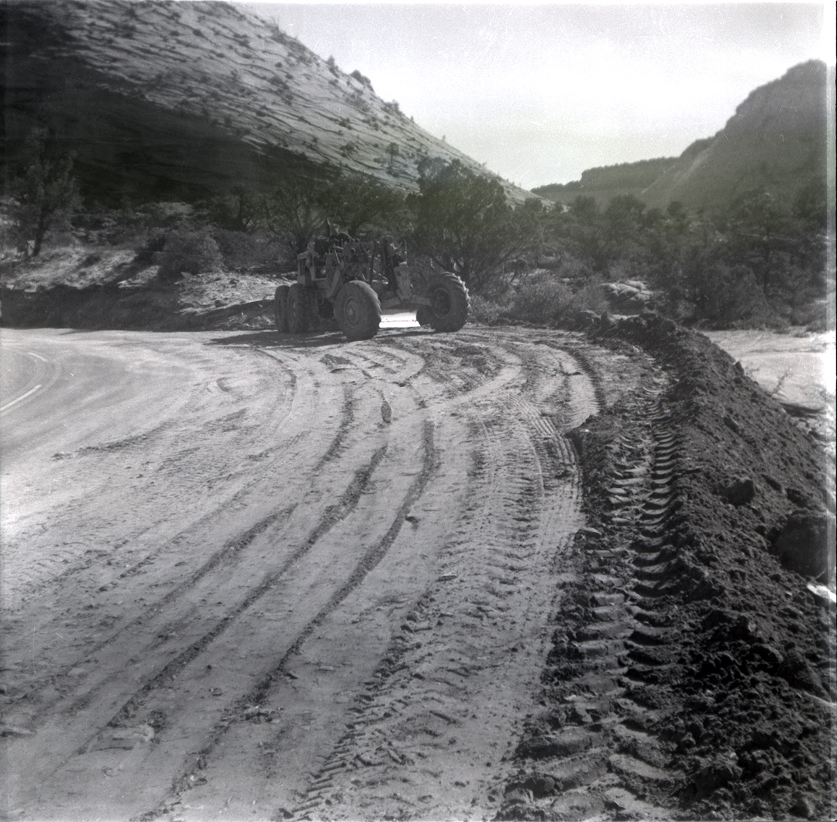 East side road repair and turn out construction.